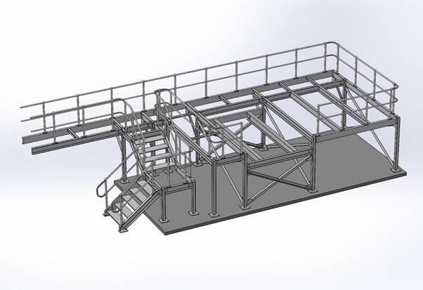 3D model of access platform